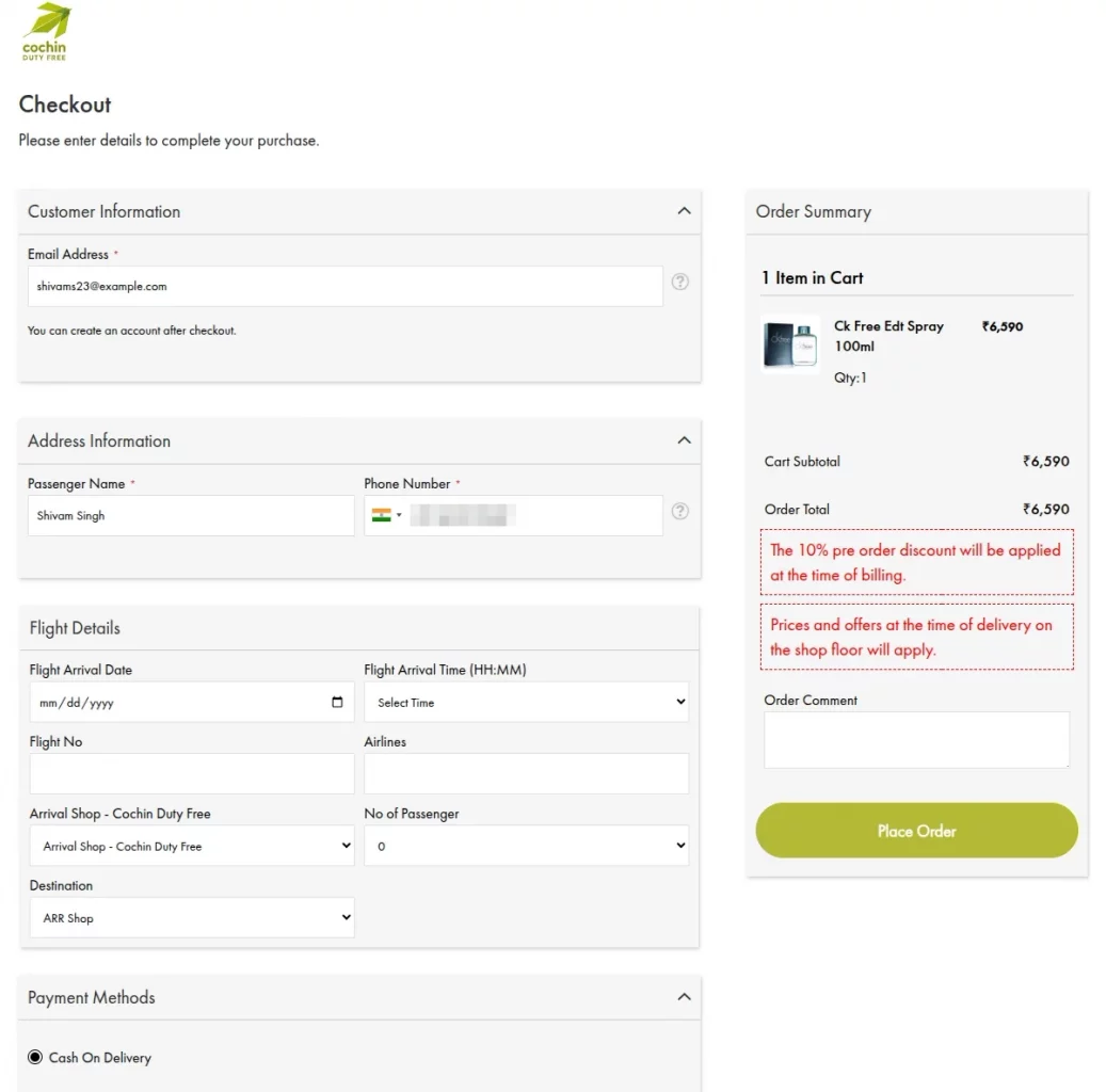 cochin-duty-free-case-study-one-step-checkout