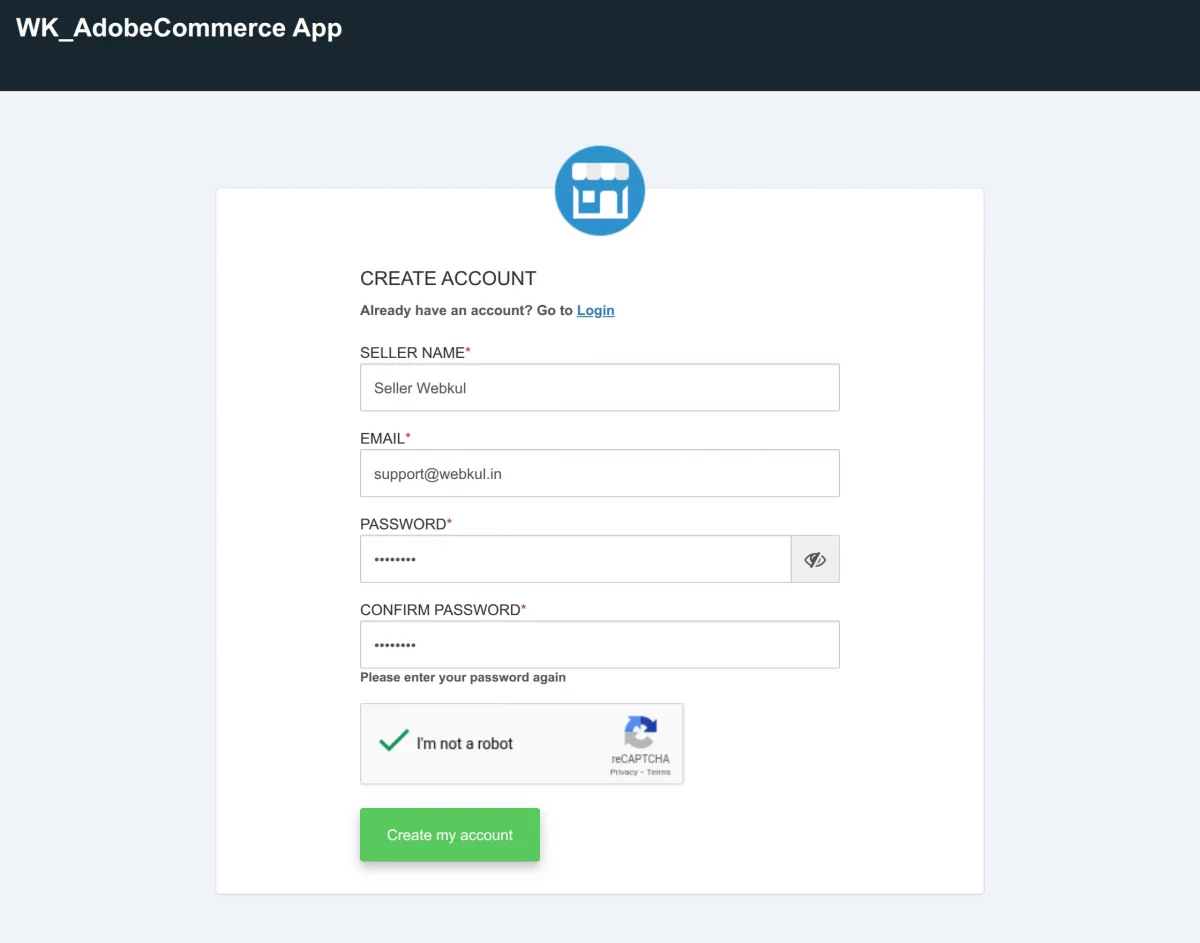 create seller at egsma end