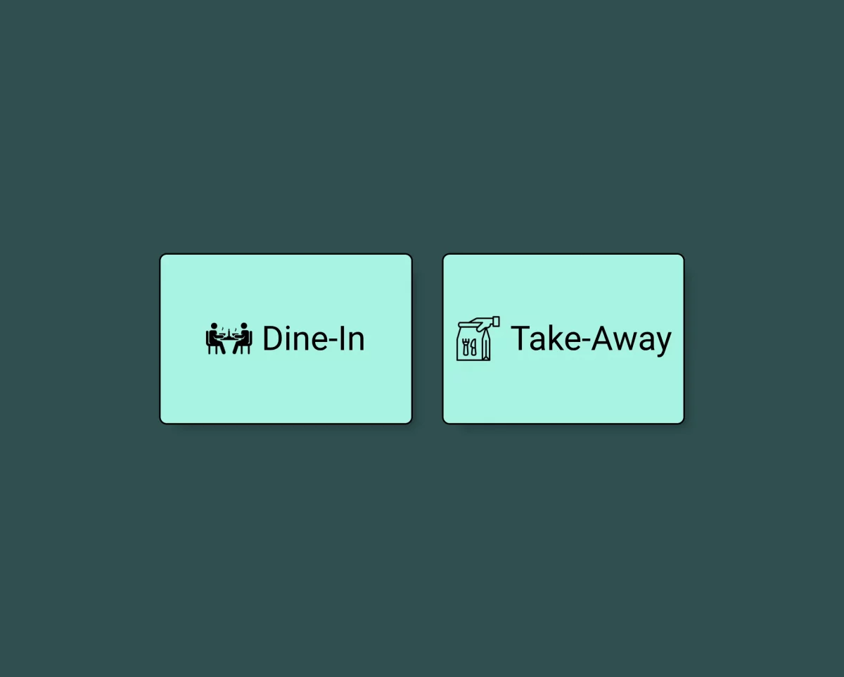 dine in and take away option 