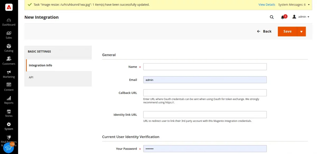 Integration Form