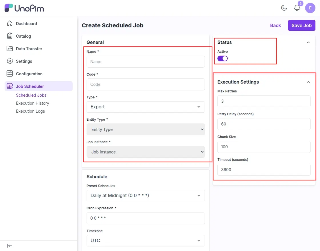 Create Scheduled Jobs