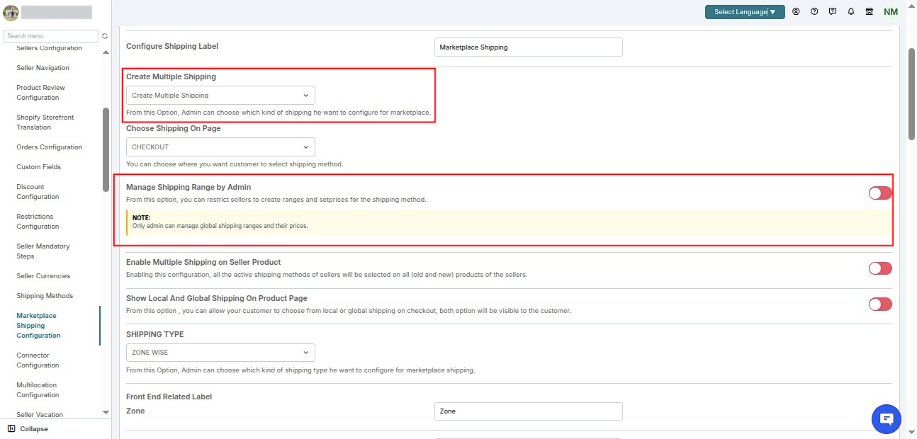 manage shipping