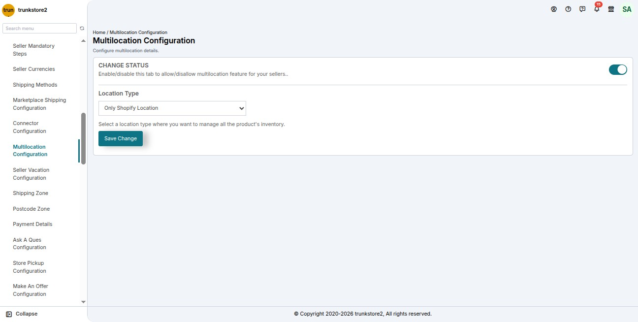 multilocation configuration