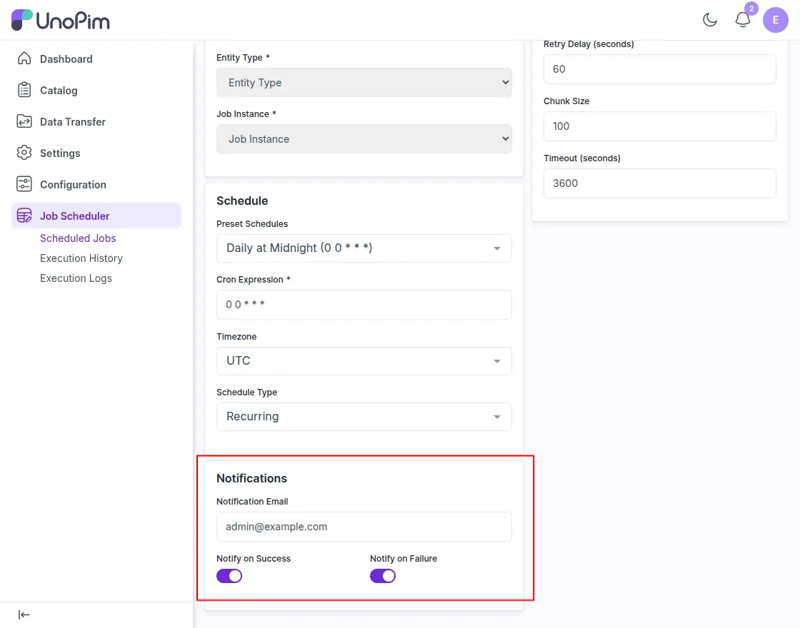 Notification Setting