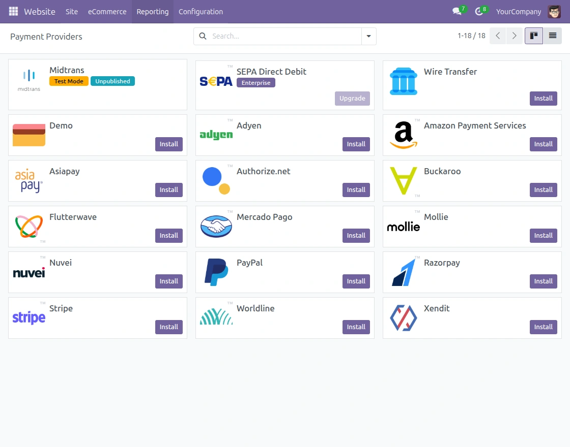 Choose Midtrans payment Provider