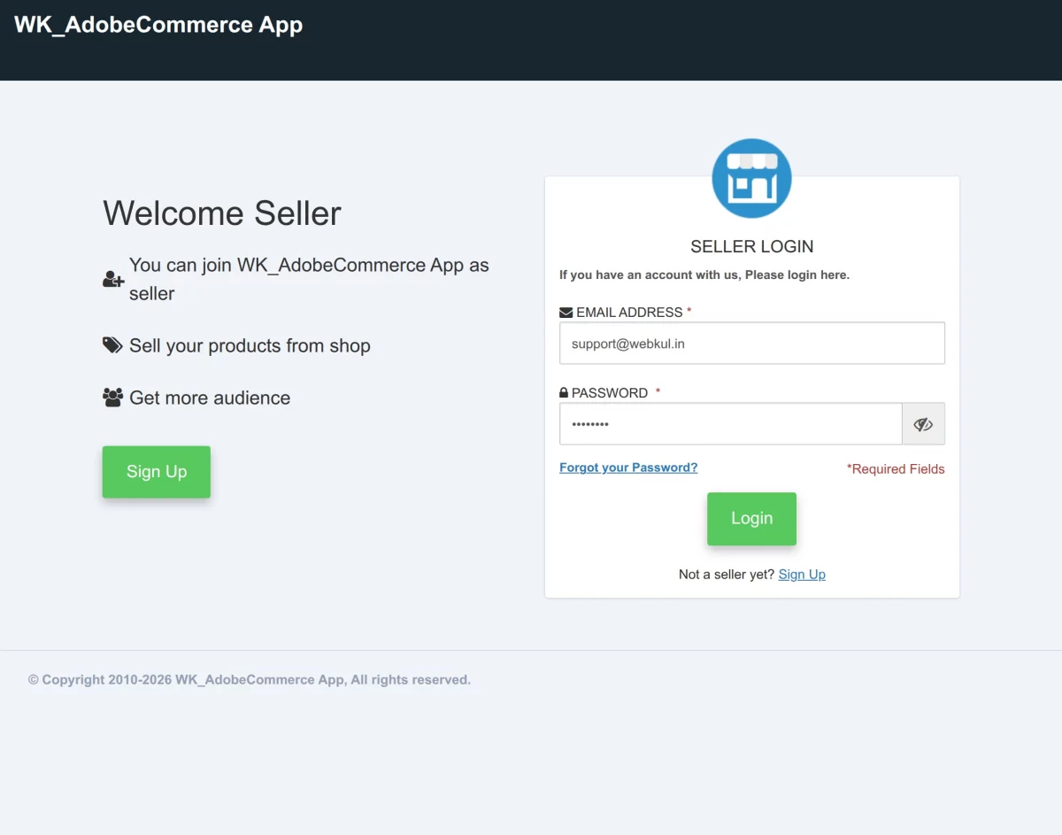 seller login egsma end