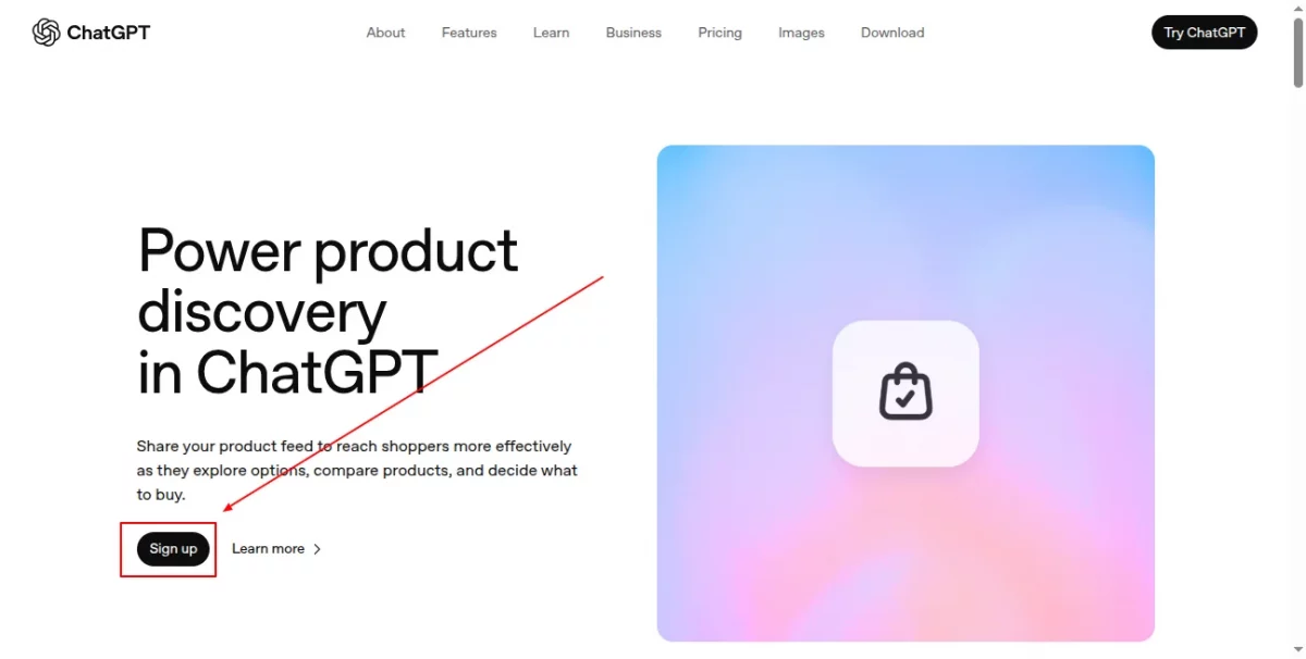Click on the Sign up button to register as a Merchant