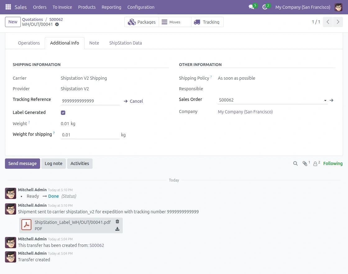 Printed label in chatter