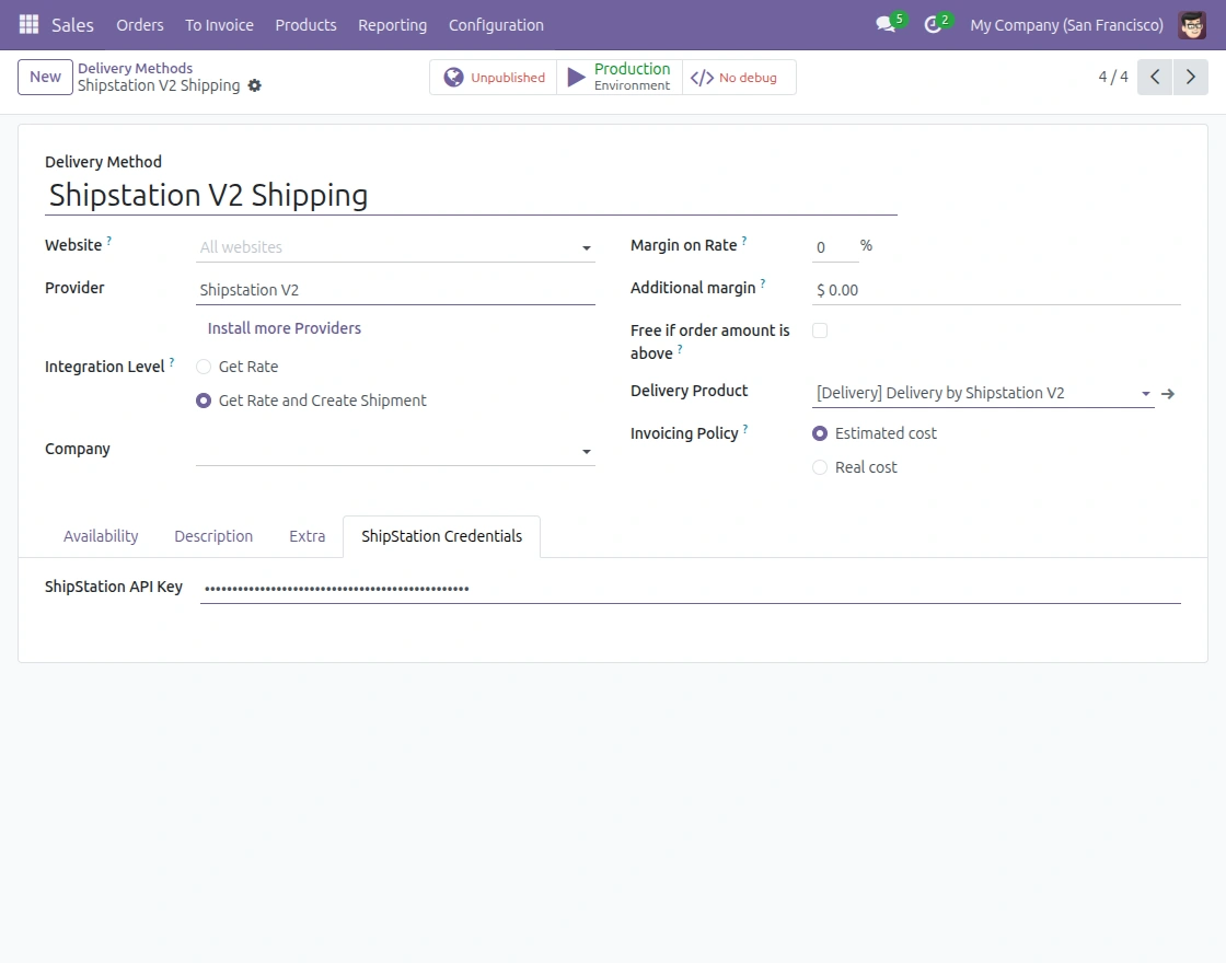  ShipStation V2 Delivery Configuration
