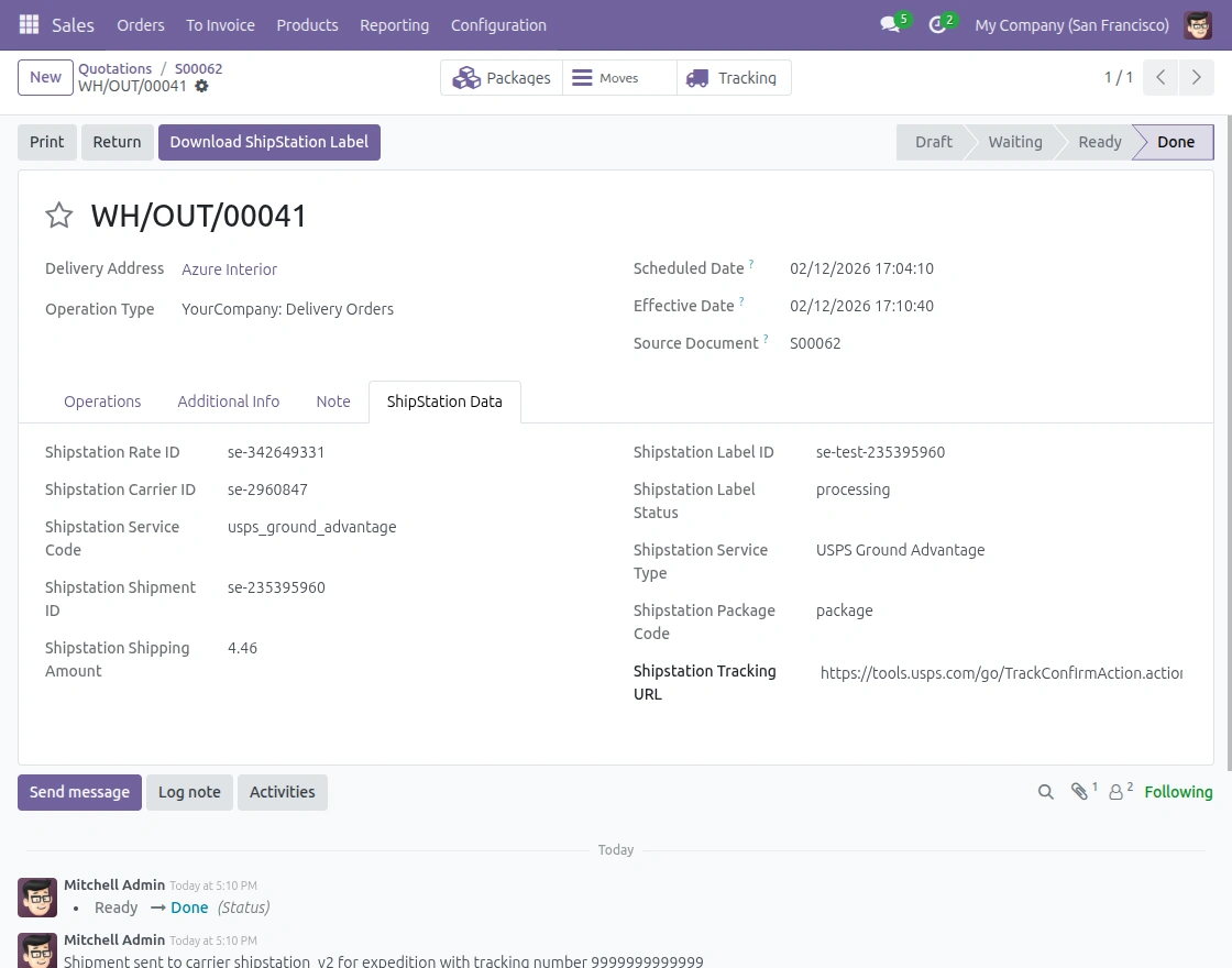 Additional Shipment Information