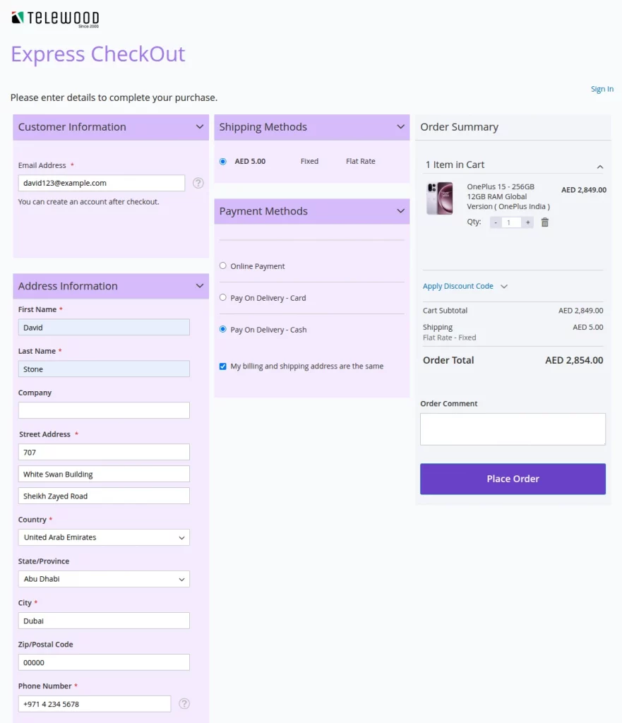 telewood-case-study-onestepcheckout