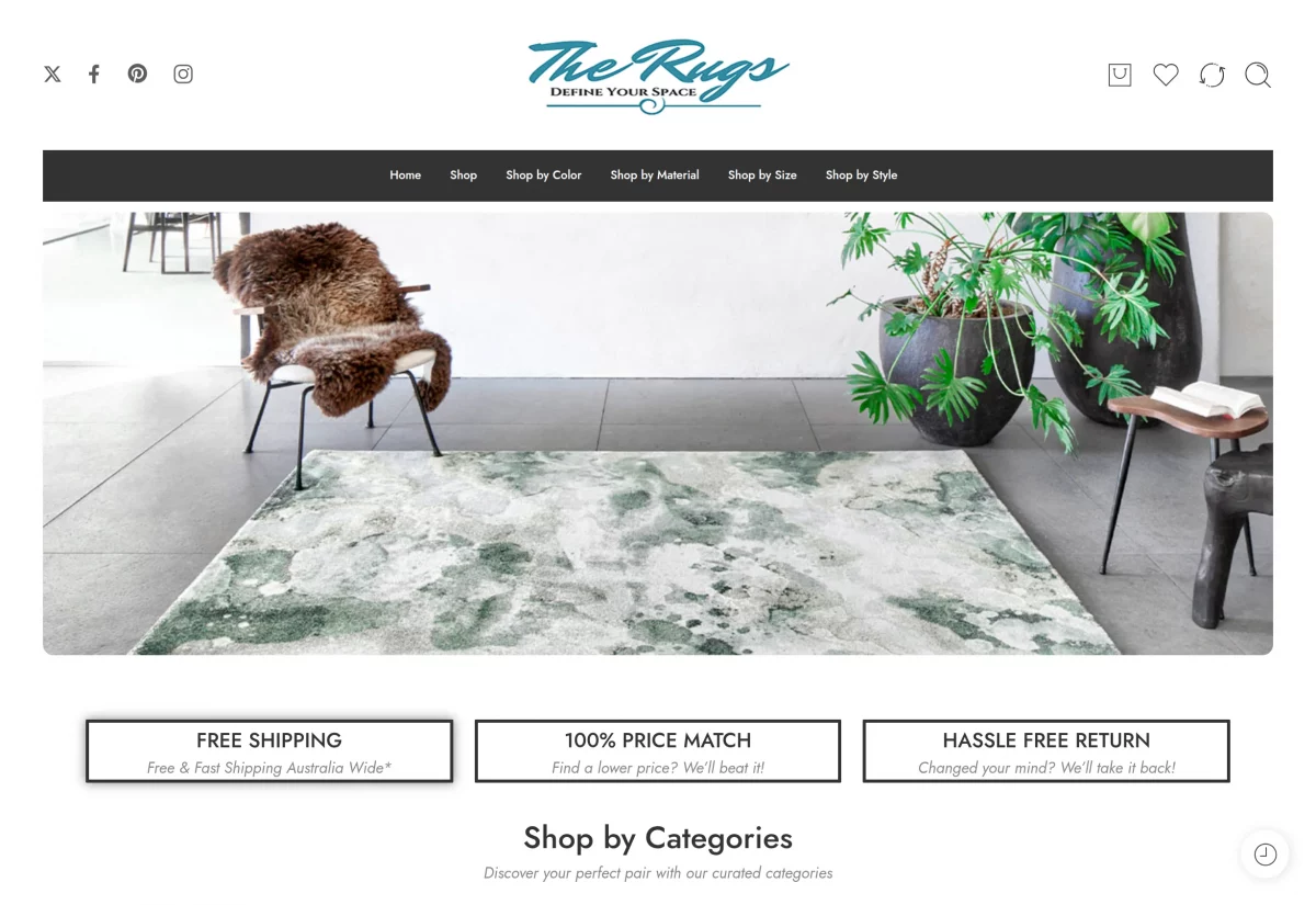 webkul woocommerce the rugs homepage