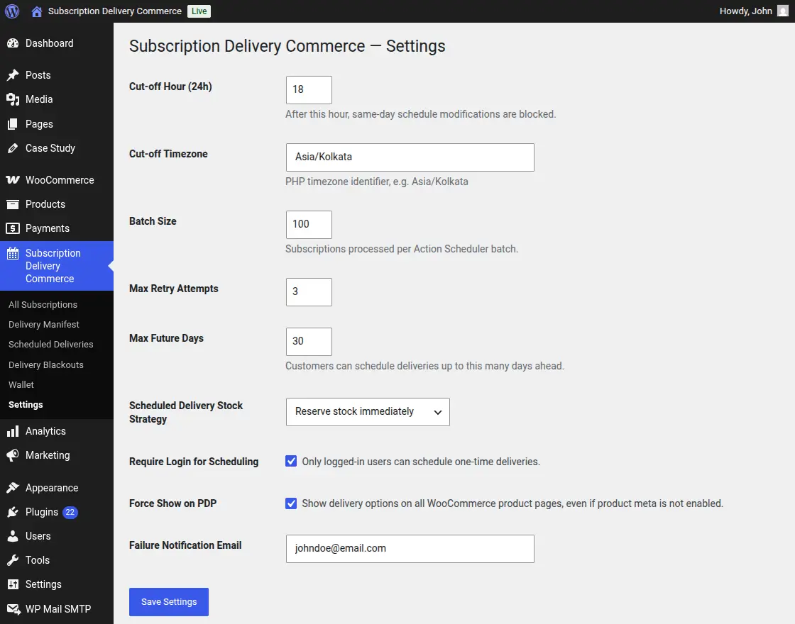 Admin Configutration