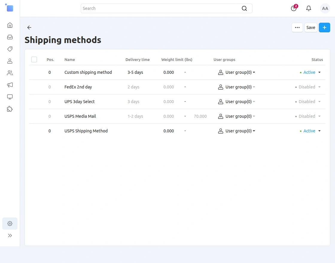 webkul-cs-cart-shipstation-integration-new-shipping-method-list