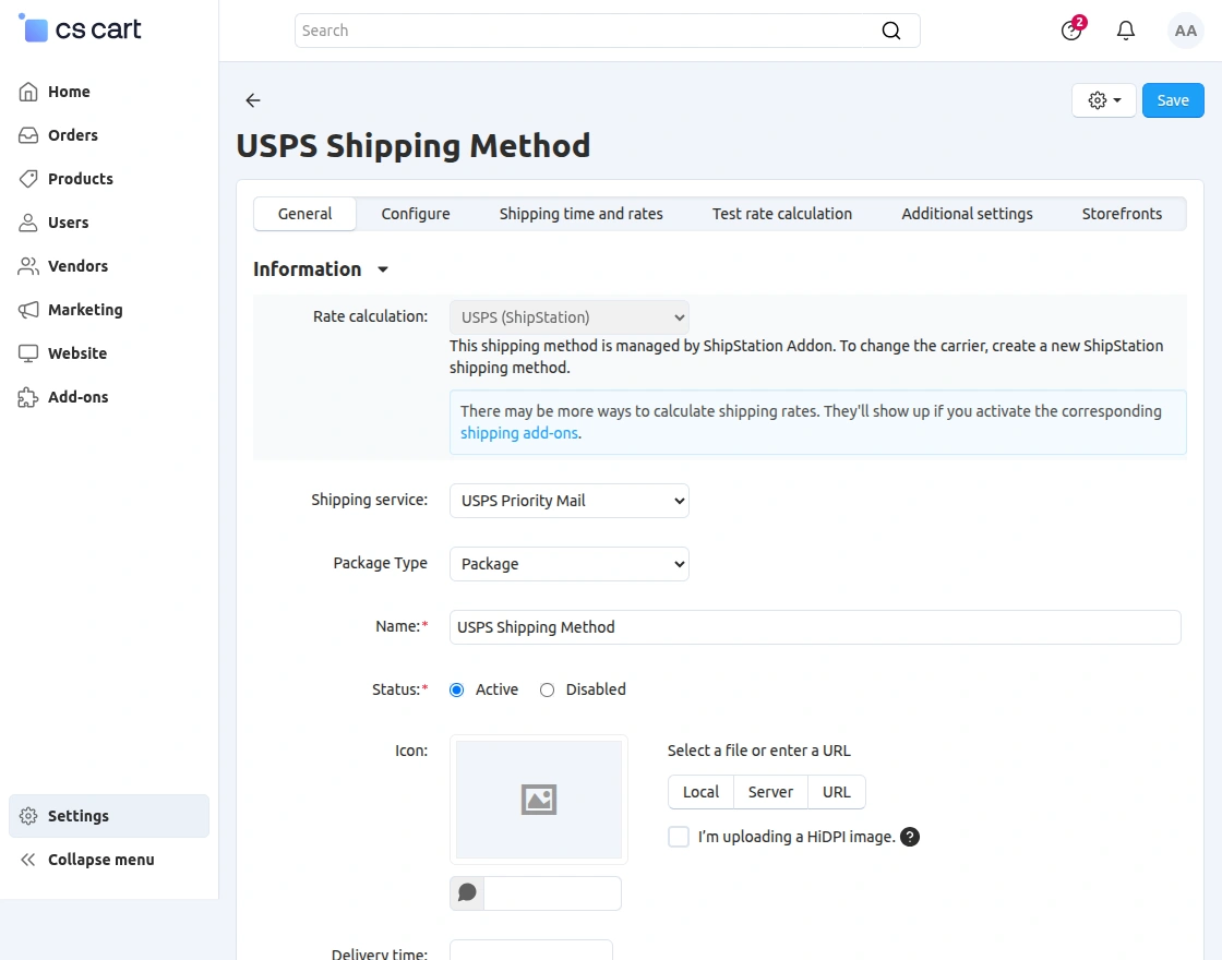 webkul-cs-cart-shipstation-integration-shipping-method-configuration