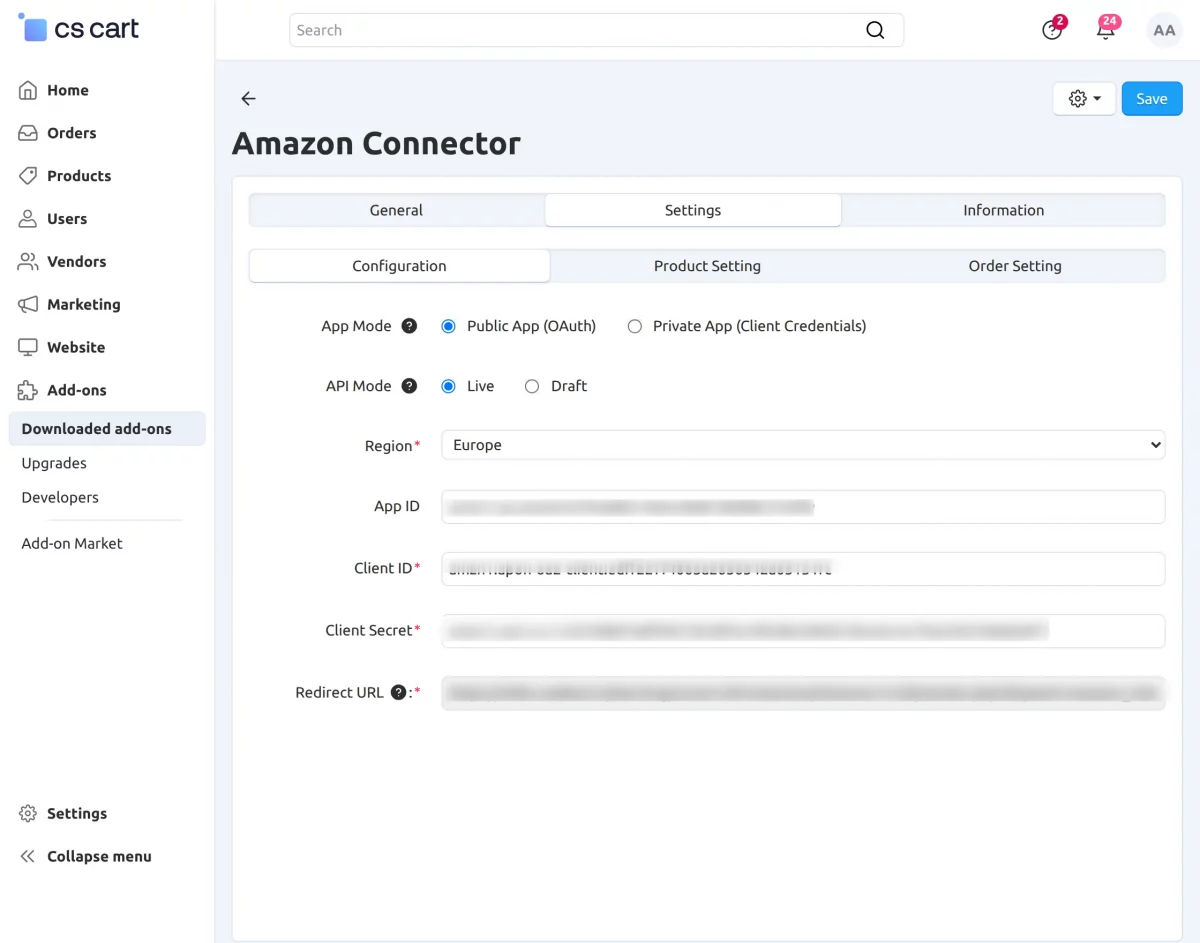 configure app mode