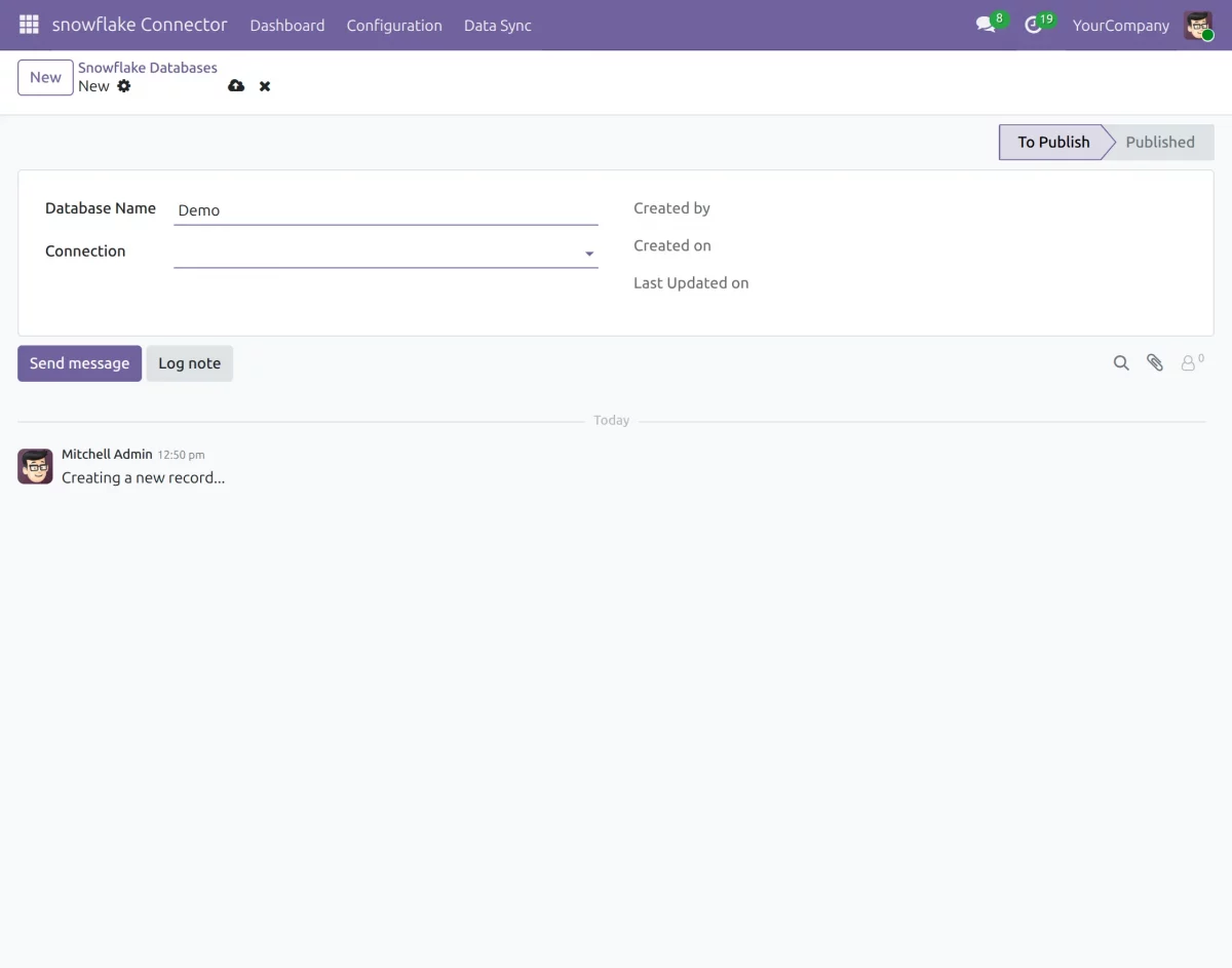 Create snowflake database