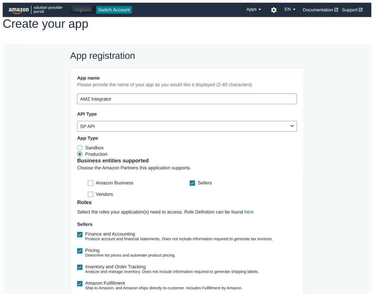 create new app