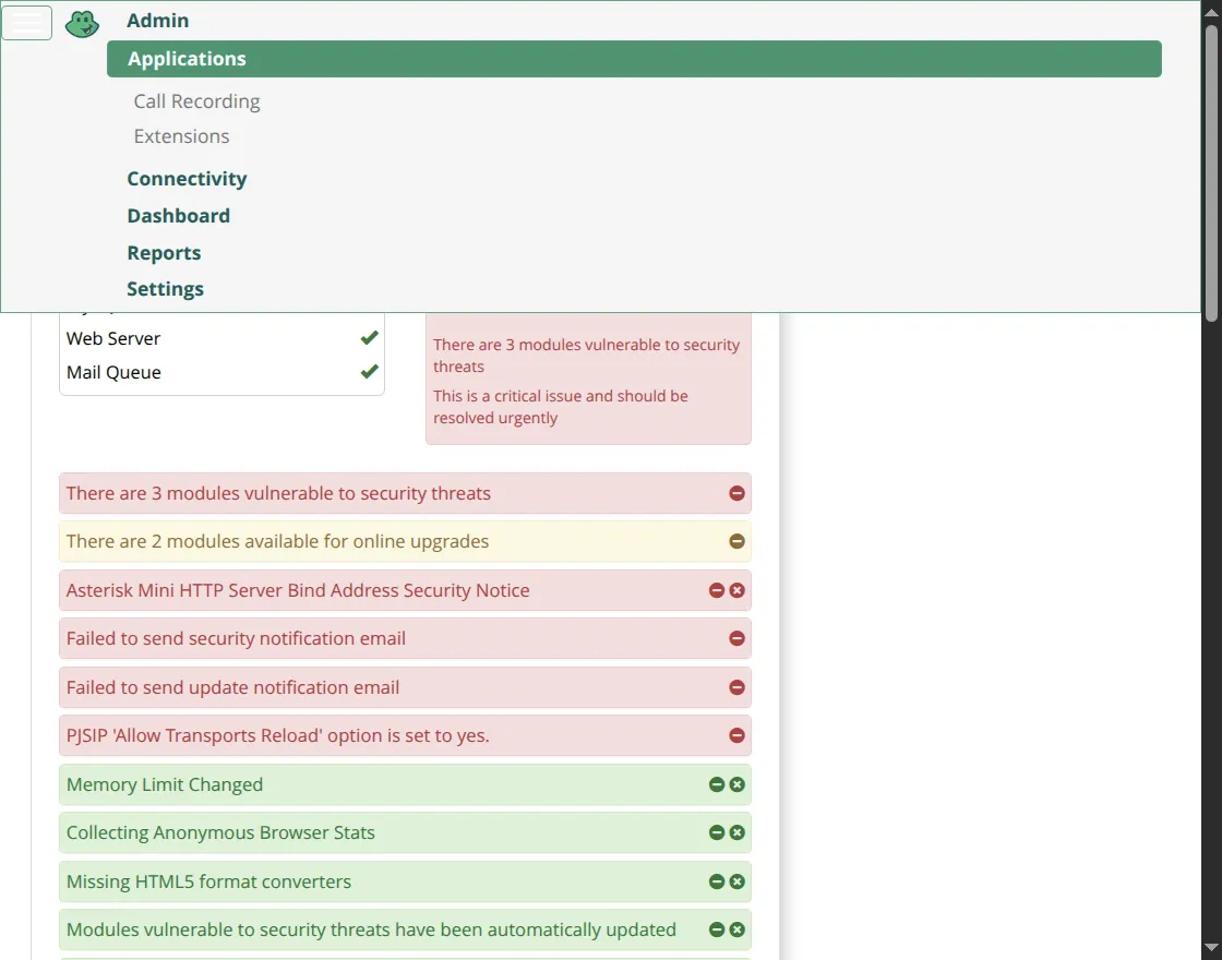 freepbx-dashboard-panel