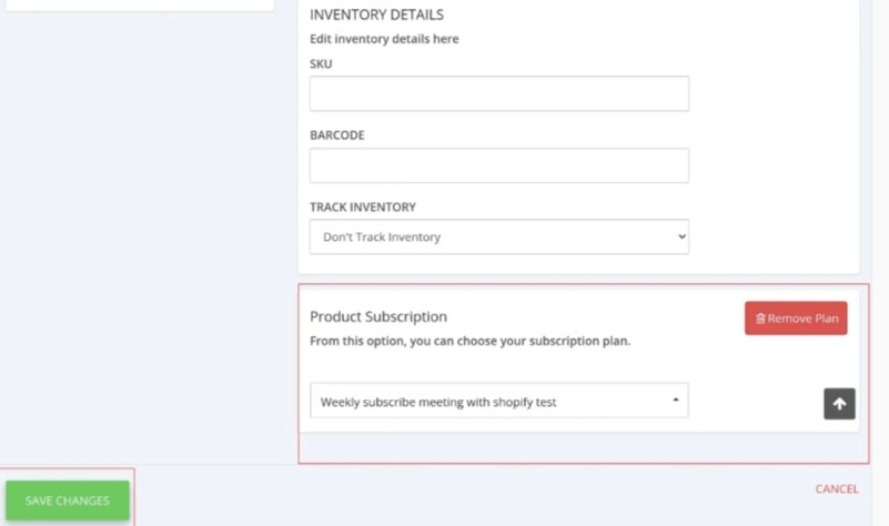 Product Subscription feature -add