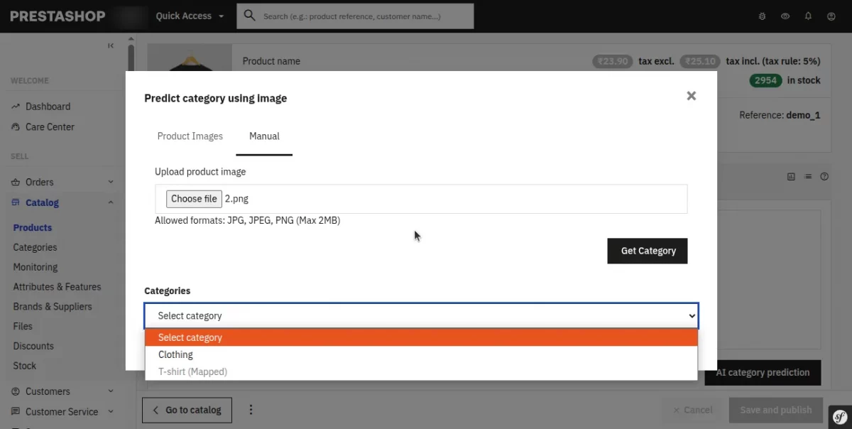 Category Predicted for Manualy uploaded Image