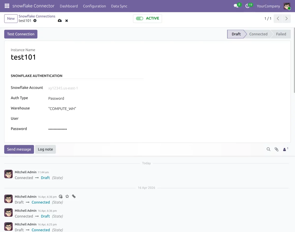 using Pasword for connection
