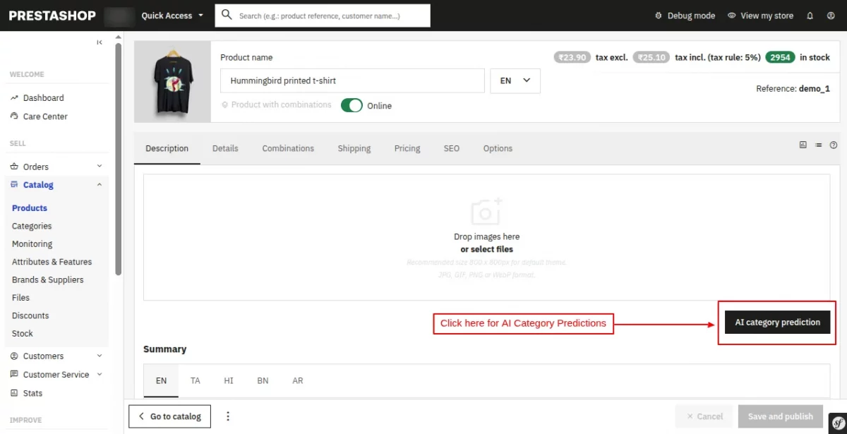 Prediction Modal Button