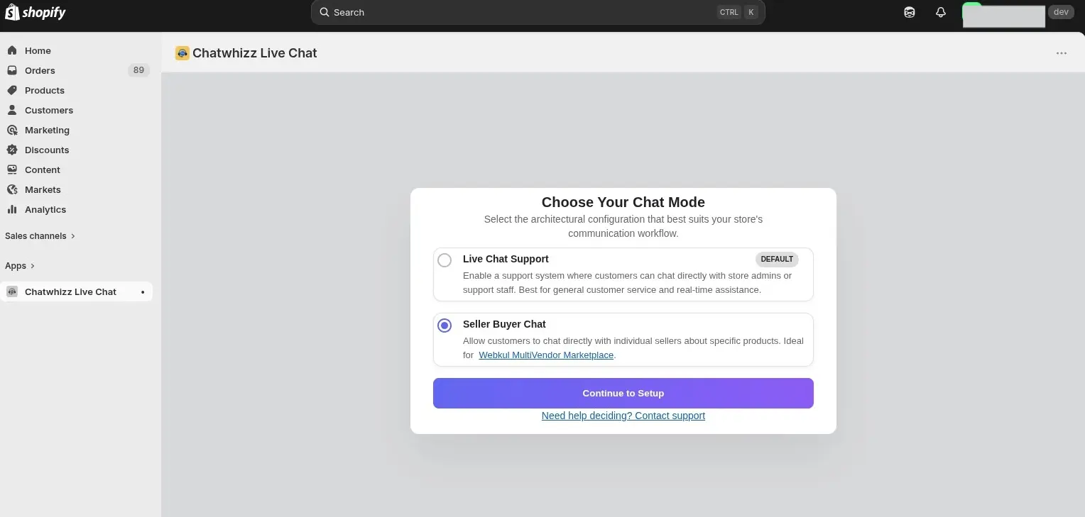 choose mode
