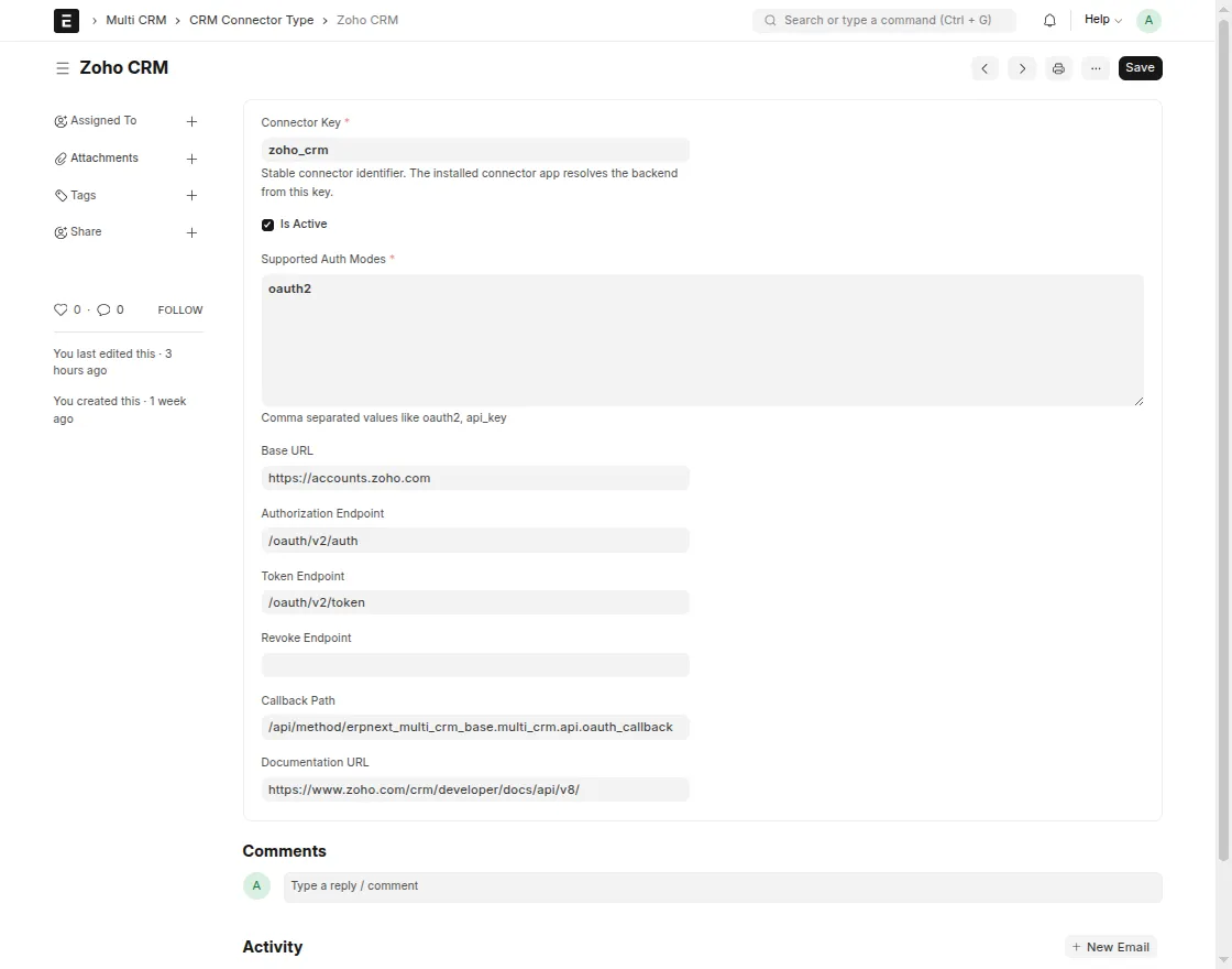 Configure Connector Type