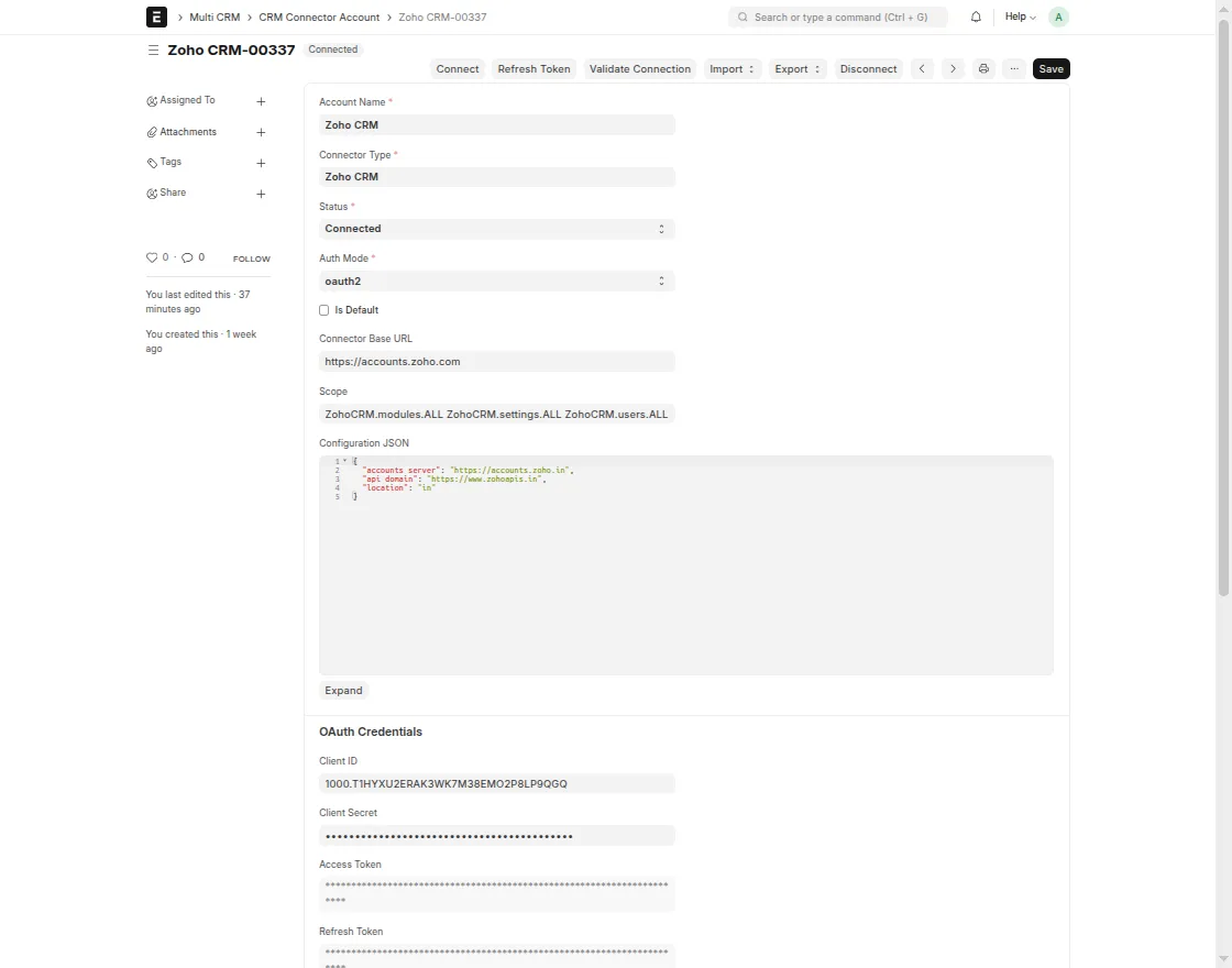 Create a Connecting Account