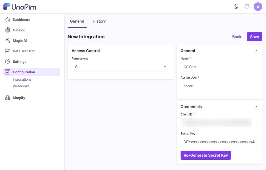 Unopim add integration