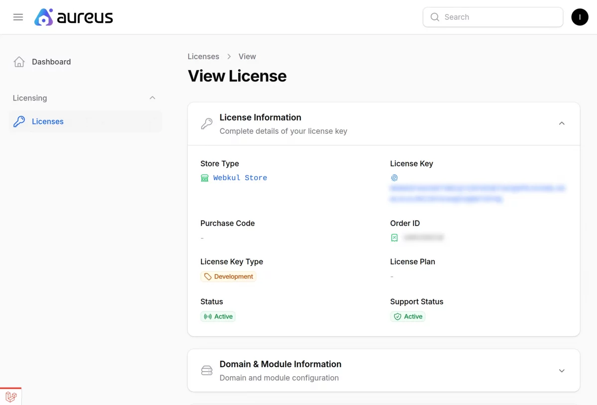 license key