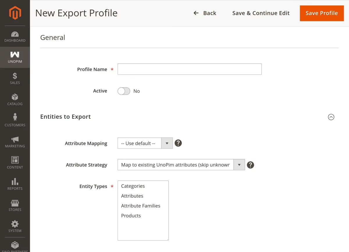 add export profile1
