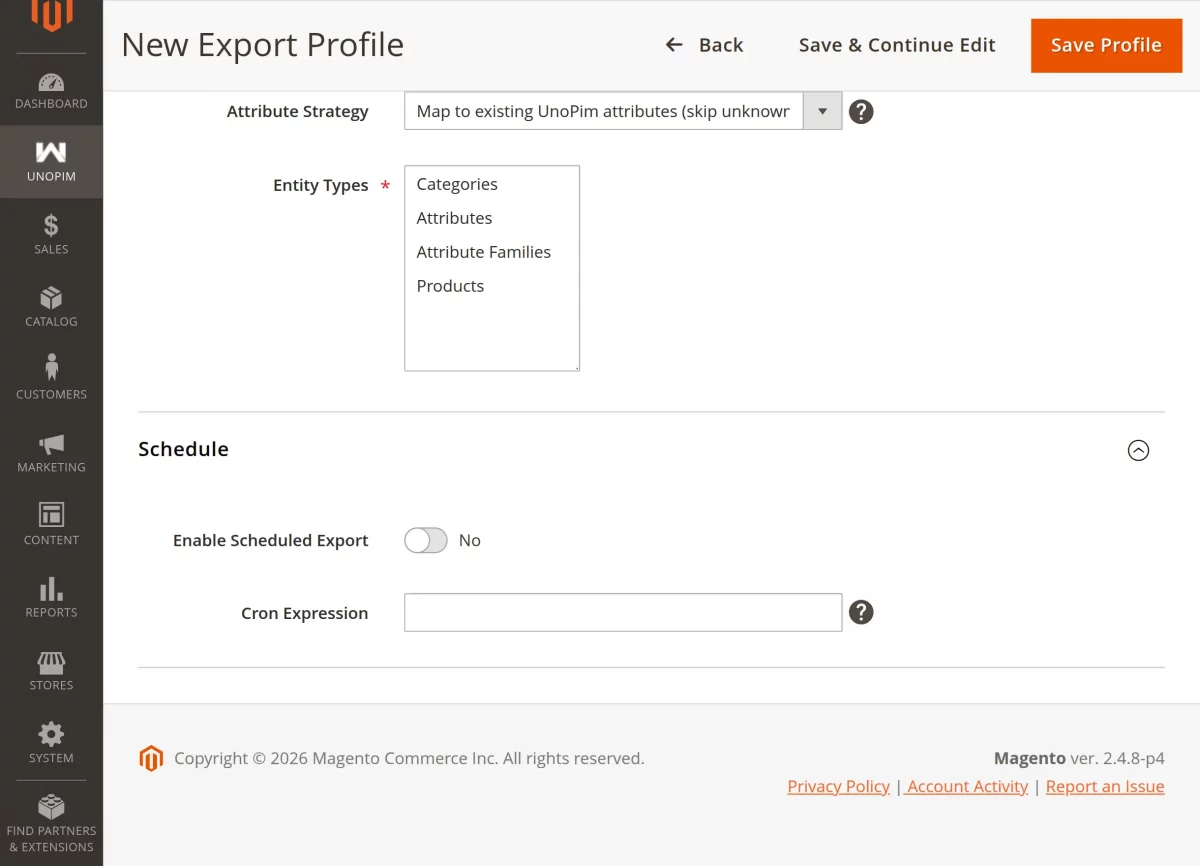 add export profile2