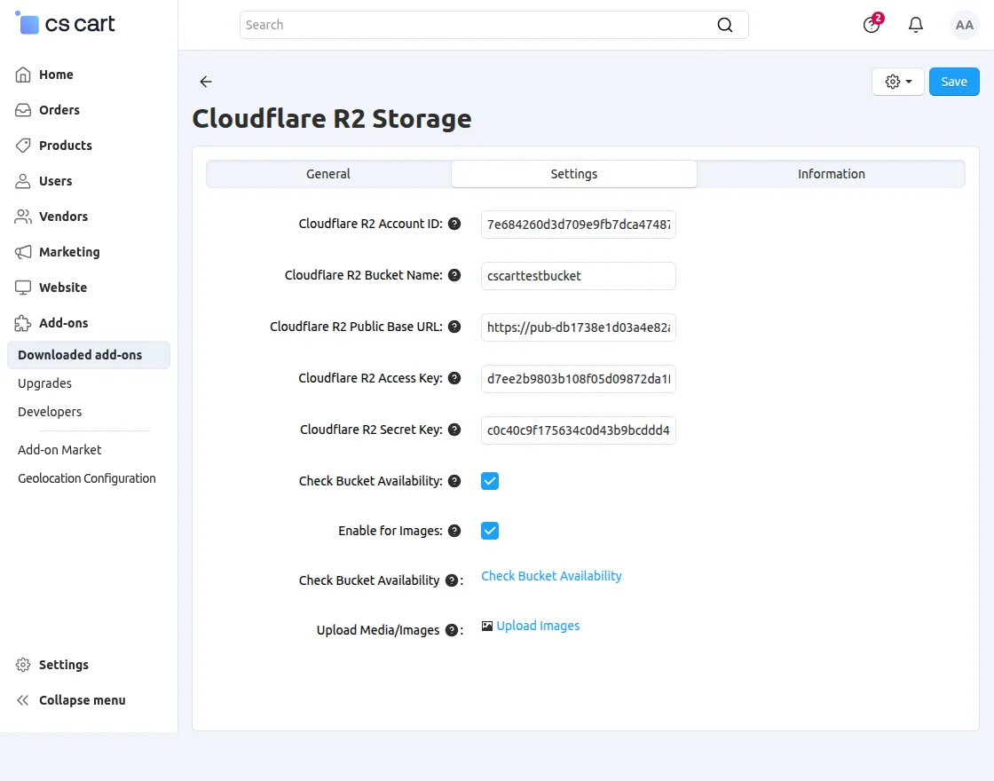 cloudflare setting in cscart