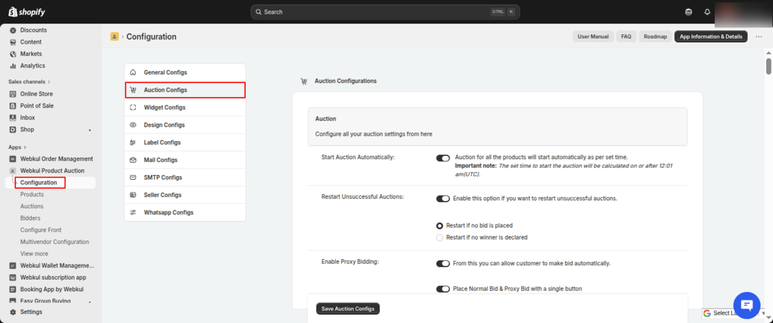 Product Auction for Shopify