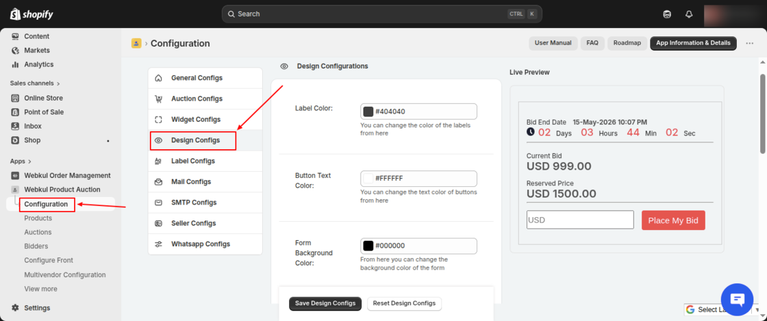 Product Auction for Shopify
