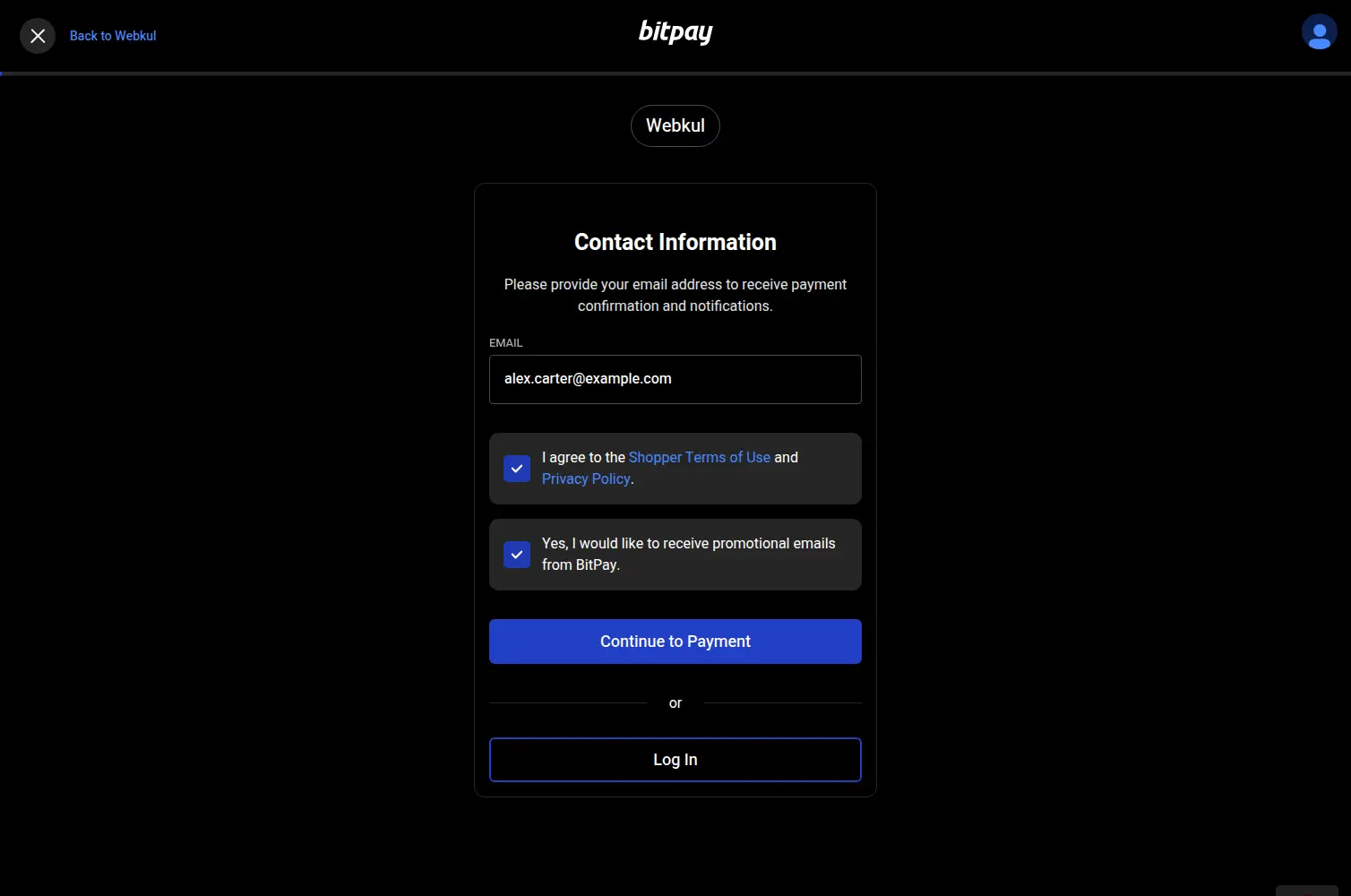 contact info at bit pay