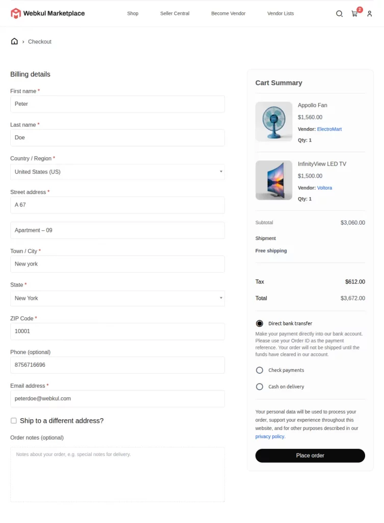  WooCommerce Marketplace Theme checkout-flow