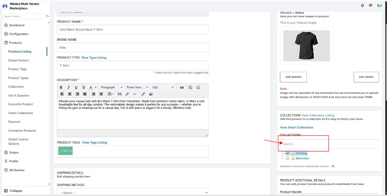 Manual Collection Search
