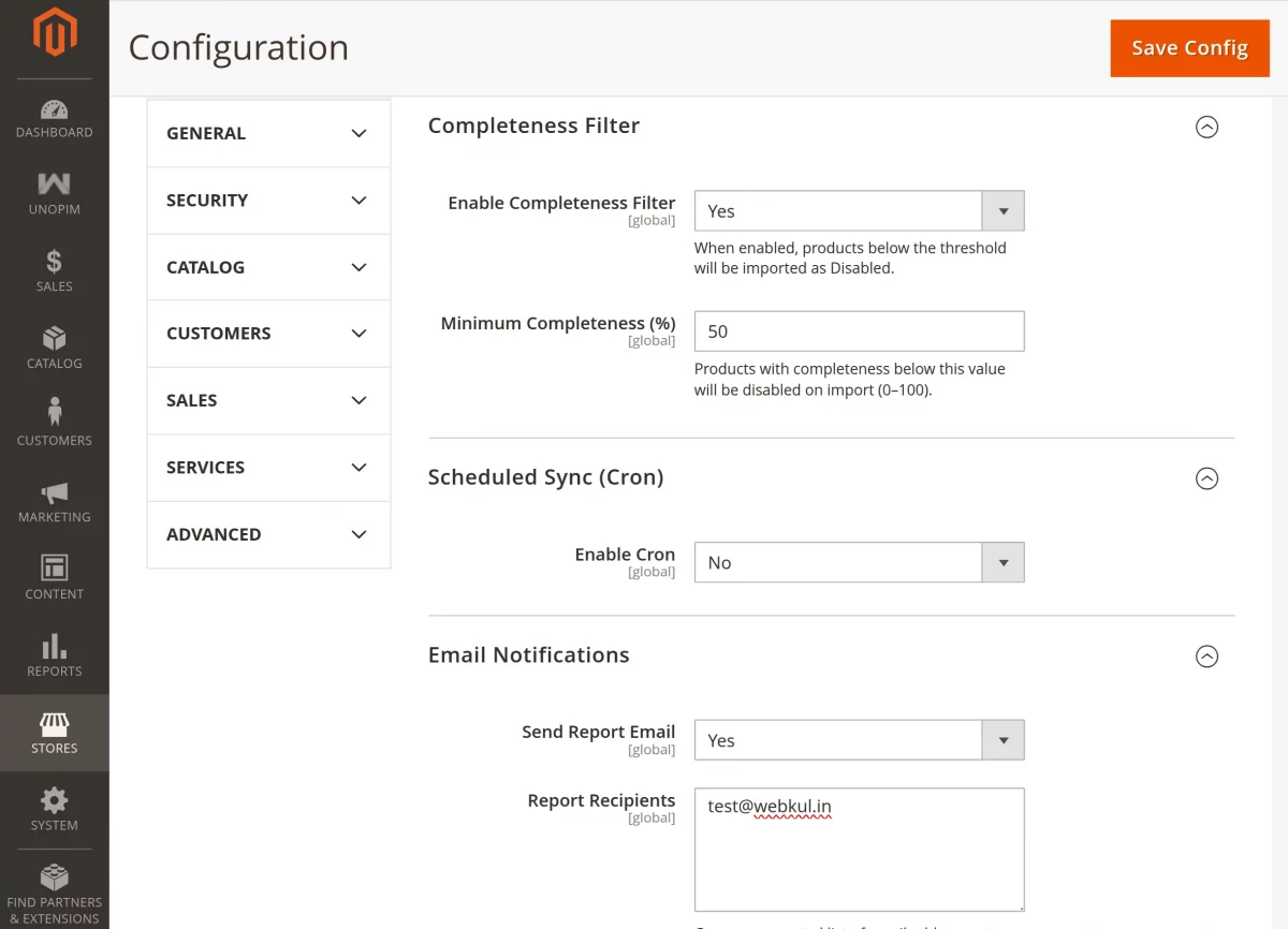 completeness filter