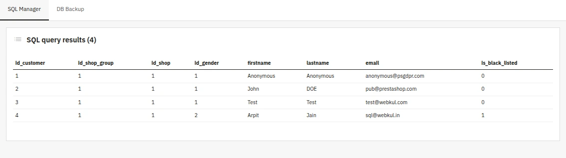 SQL Table