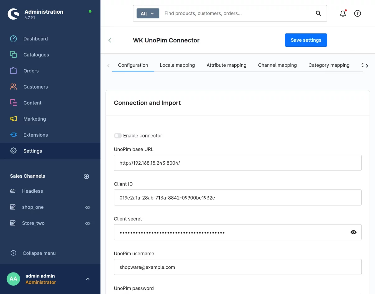 g-unopim-configuration