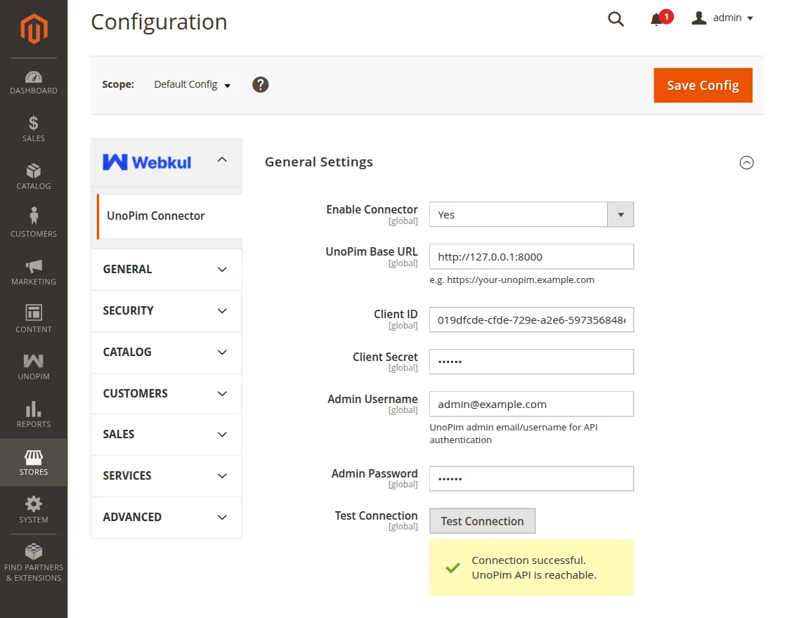 general settings