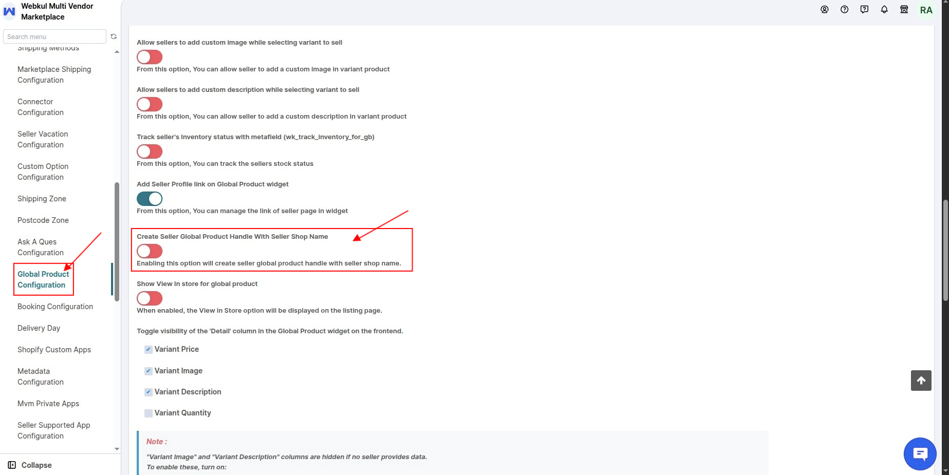 Create Seller Global Product Handle With Seller Shop Name