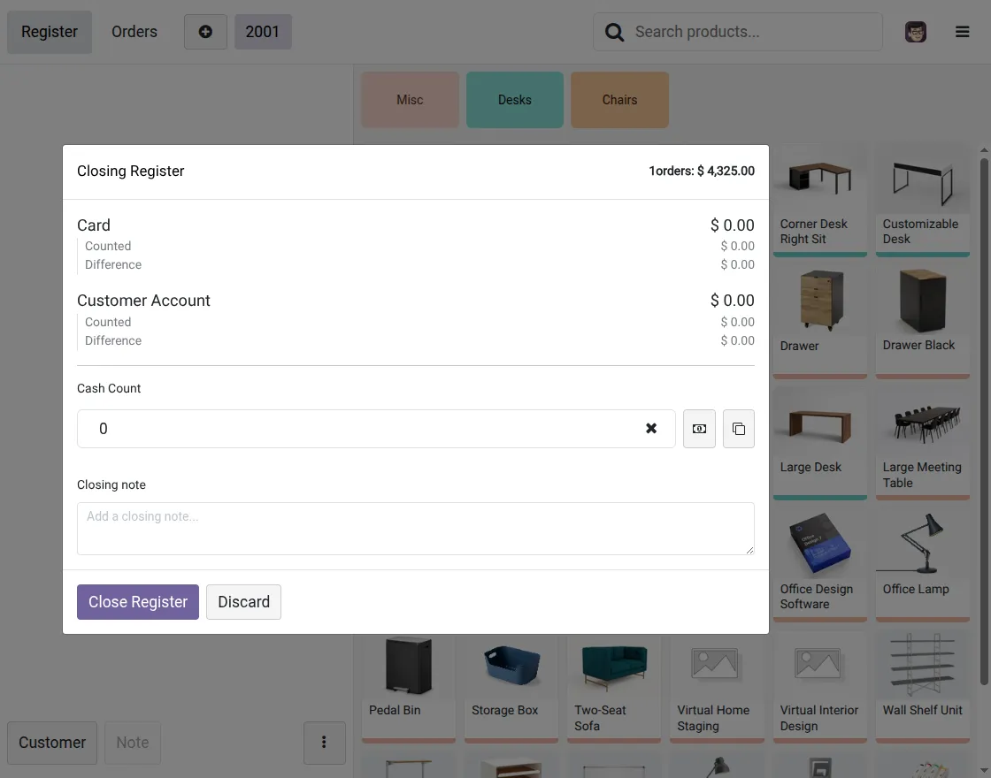 cash details hidden