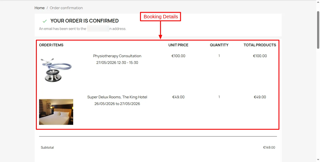 order confirmation