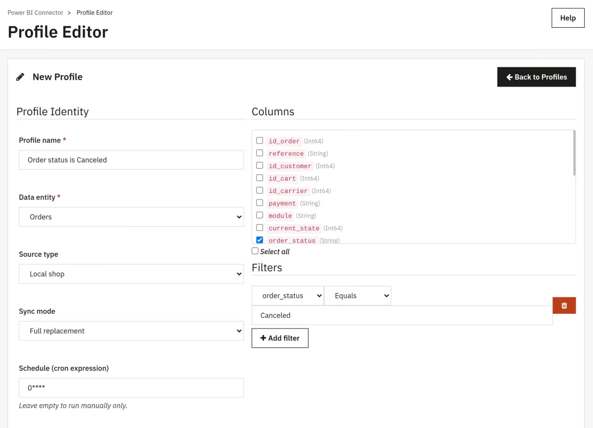 profile editor