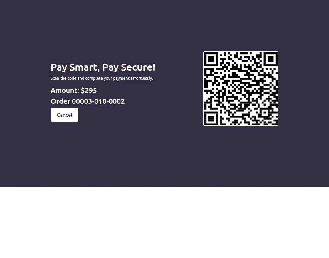 QR Code Generation Screen