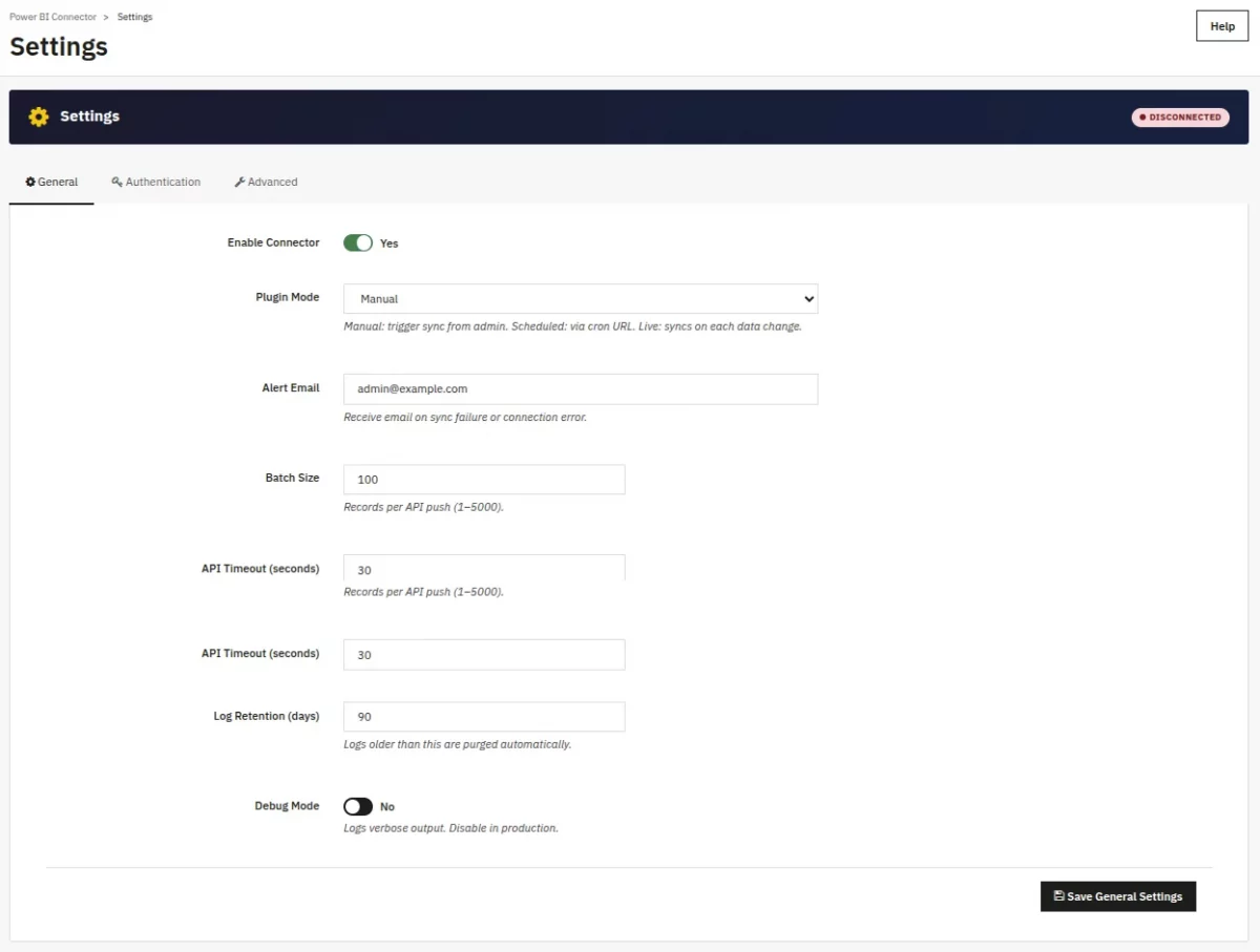 General Settings
